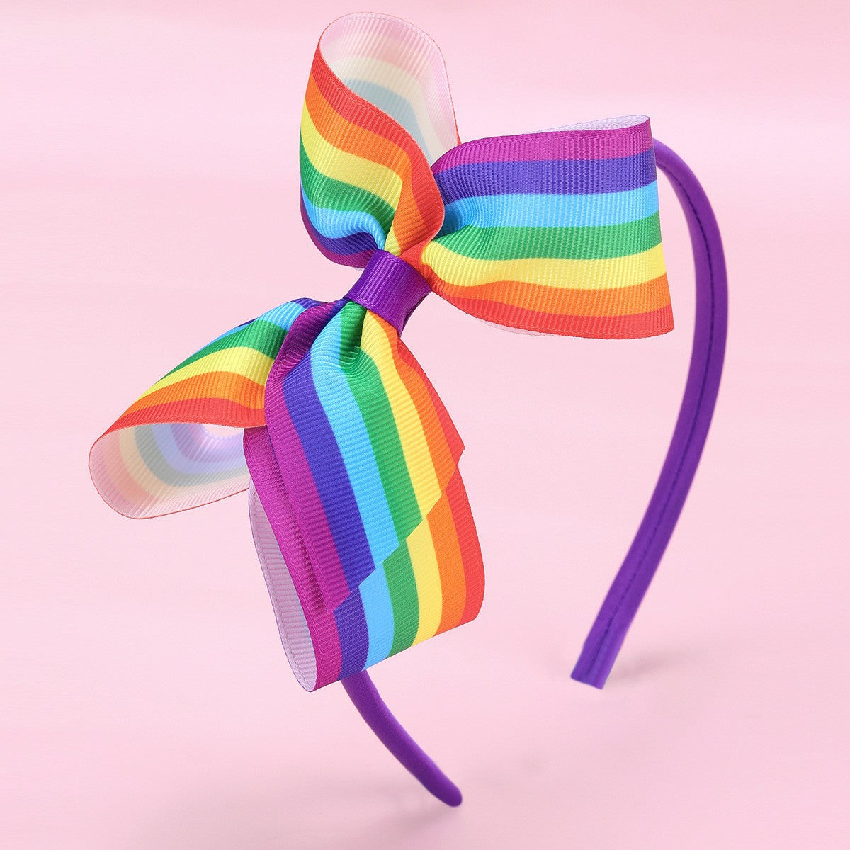Wholesale  Children' s Bow Hairpin Rainbow Rib Bow Clip Cute Girl' s Hair